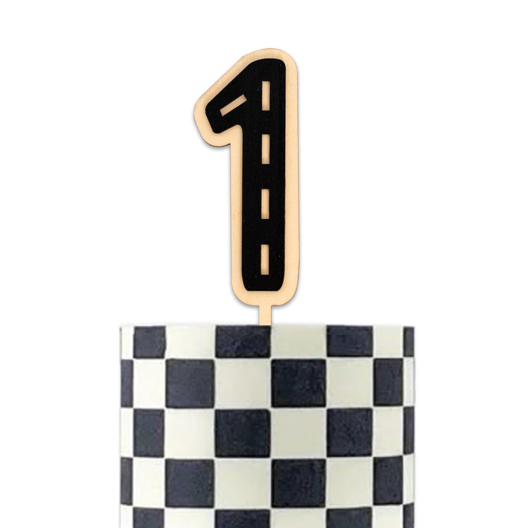 Race Car 1st Birthday Cake Topper