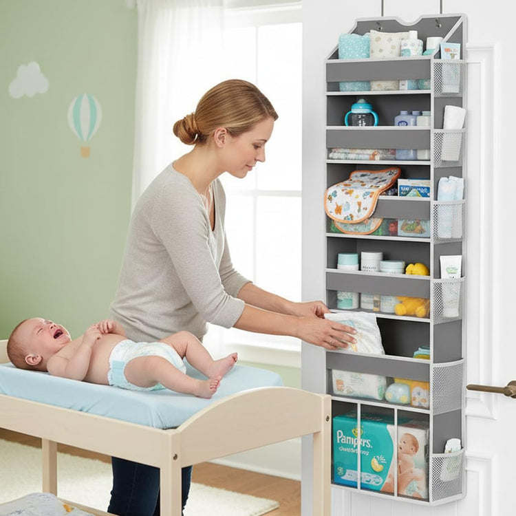 Over the Door Hanging Organizer for Bathroom & Nursery