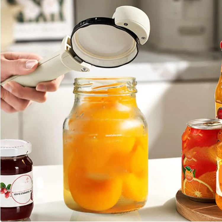 Multifunctional Retractable Bottle Opener - Adjustable Multifunctional Can Opener Jar Lid Gripper - 2024 New Jar Opener Bottle Opener for Weak Hands, Senior Arthritis (White)