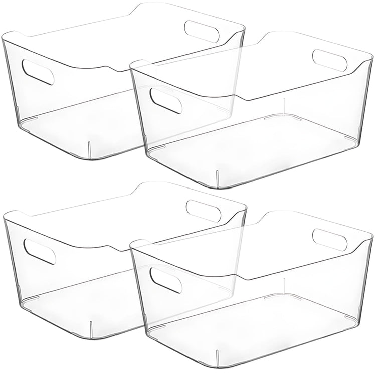 Clear Storage Bins (4 Count)