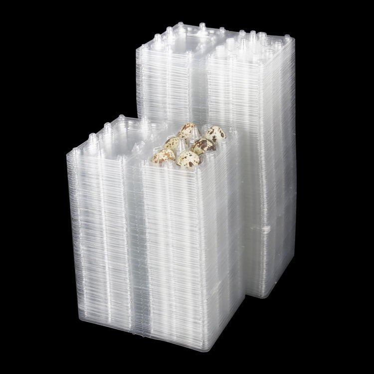 300 Pack Quail Egg Cartons, Clear Plastic Quail Egg Trays, Holds up to 6 Quail Eggs Securely - Your Ultimate Small Eggs Carton Holders for Bulk Storage and Display