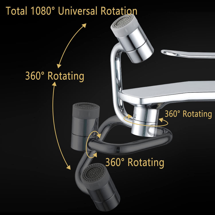 Universal 1080° Rotating Faucet Extender Aerator