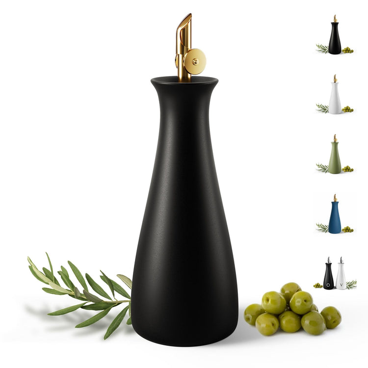 Ceramic Olive Oil Dispenser with Self