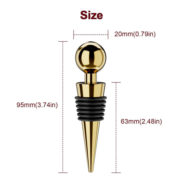 Wine Stoppers for Wine Bottles 6Pcs Vacuum Wine Bottle Stopper with Silicone Reusable Wine Corks (3 Count)