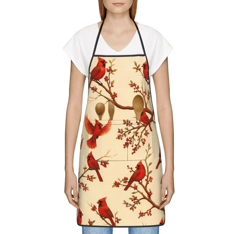 Red Cardinal Chef Apron For Women