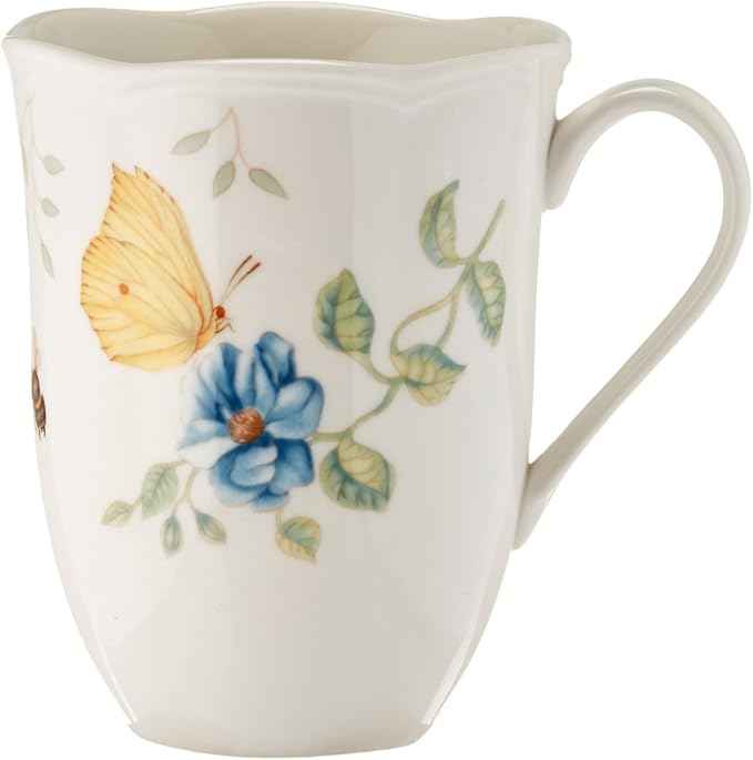 Lenox Dinnerware Set, Butterfly Meadow 18-Piece Set, Service For 6, White Porcelain, Butterfly And Flower Designs, Plates And Bowls Sets, Dishwasher Safe, Home & Kitchen (18 Pieces, Assorted)