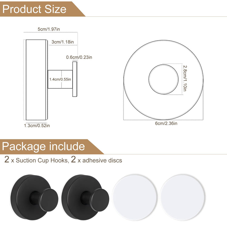 Suction Cup Hooks for Shower