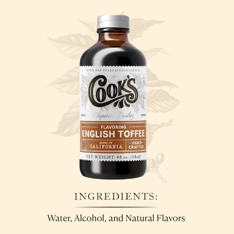 Cook's, English Toffee Flavoring for Baking, Icing, Cinnamon Rolls, Scones, 4 oz - Nestoria
