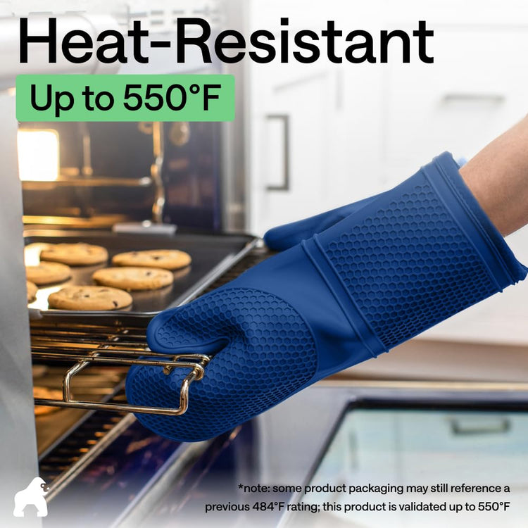 BPA Free Soft Silicone Oven Mitts (2 Count)