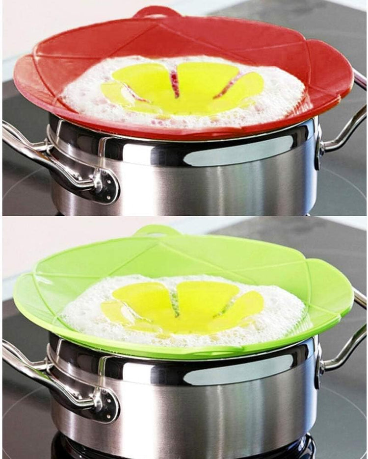 2 Pack Spill Stopper Lid Cover, 10.2 inch and 11 inch, Boil Over Spill Stopper, Microwave Splatter Food Cover, BPA-Free Silicone Lids and Dishwasher Safe, for Home Kitchen