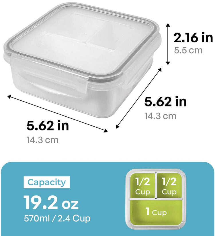 3 Compartment Snack Container