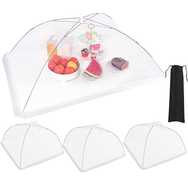 4 Pcs Extra Large Mesh Food Cover Tent Umbrella for Outside Parties