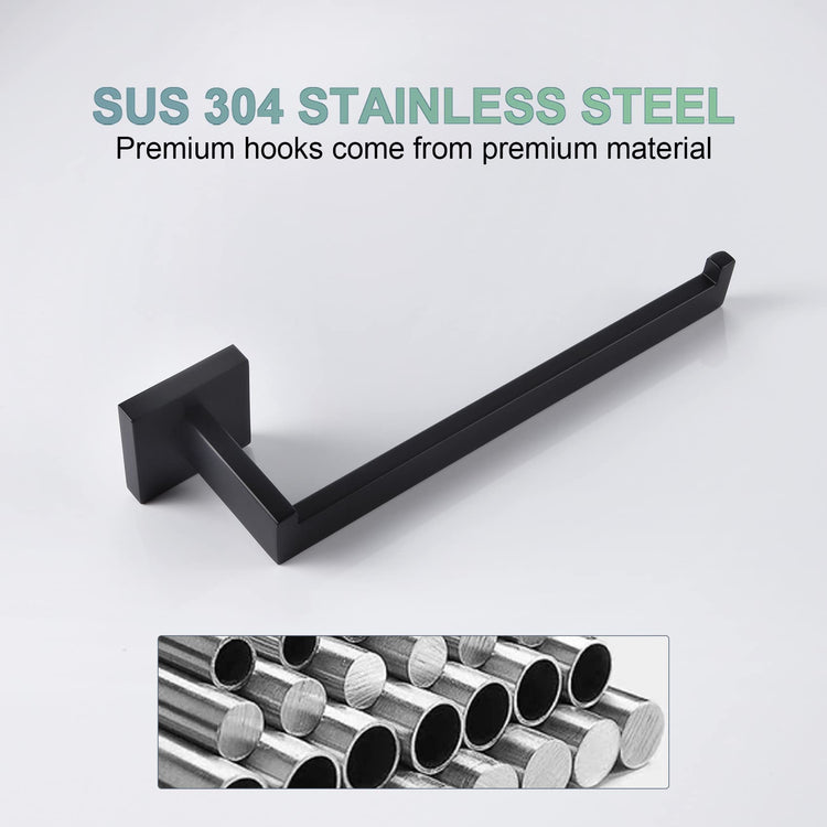 Black Towel Ring Hand Towel Racks Rods Bathroom Towel Rails Kitchen Hardware Stylish Stainless Steel