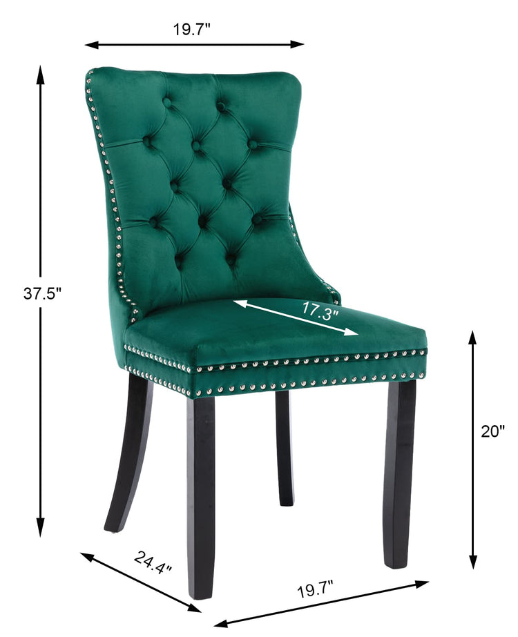 Green Velvet Dining Chairs Set of 6 (6 Count)