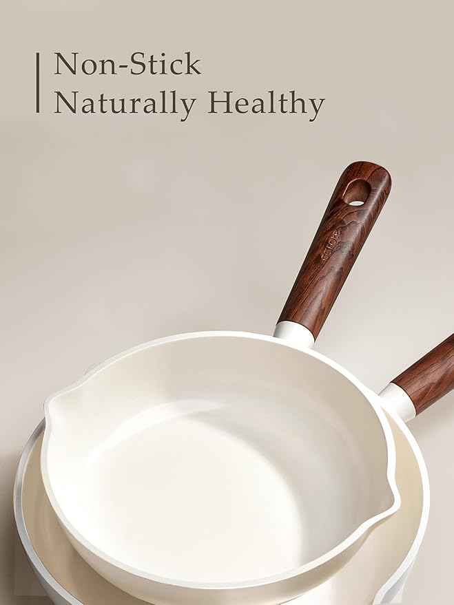 CAROTE Ceramic Cookware Sets, Pots and Pans Set Non stick, Non Toxic Healthy Induction Cookware, 14 Pcs Nonstick Kitchen Pots and Pans Set, PFAS PTFE Free, Dishwasher Safe