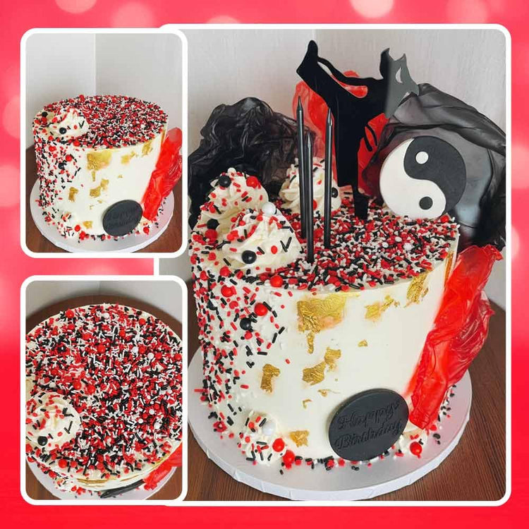 Red White and Black Sprinkles for Cake Decorating and Baking Cupcakes (4 Ounce)