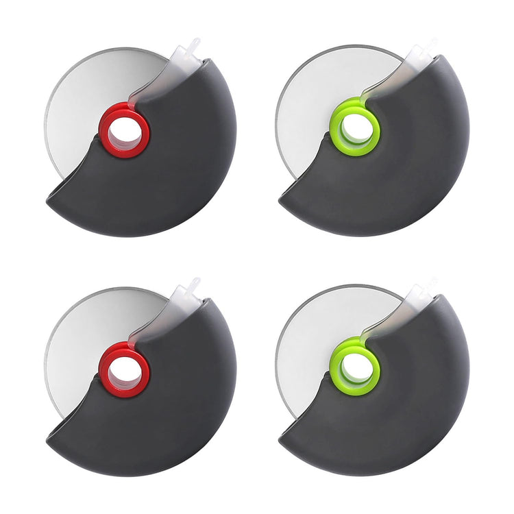 Pizza Cutter Wheel with Protective Blade Cover (4 Count)