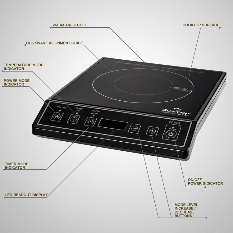 1800W Portable Induction Cooktop Countertop Burner