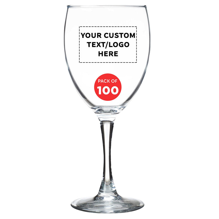 Custom Nuance Wine Glasses by ARC 10.5 oz. Set of 10 (100 Count)