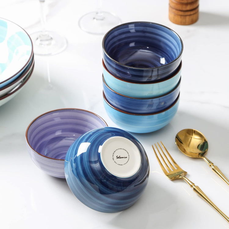 Ceramic 12 Oz Dessert Bowls Set (6 Count)