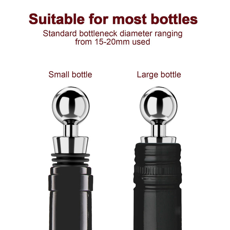 Wine Stoppers for Wine Bottles 3Pcs Vacuum Wine Bottle Stopper with Silicone Reusable Wine Corks (3 Count)