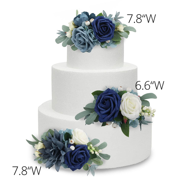 3Pcs Premade Cake Flowers (3 Count)