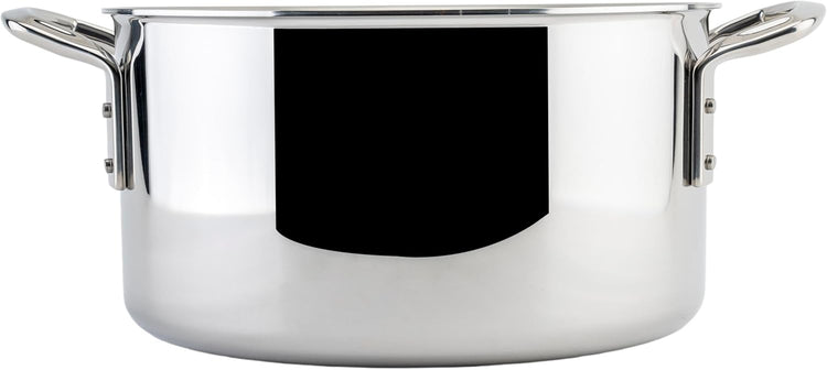 WINCO Tri-Ply Stock Pot, 12-quart, Silver