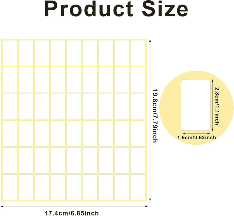 1620 Pcs File Folder Labels 0.6 x 1 Inch Blank Name Labels White Labels Stickers Writable Food Labels for Jars Boxes Envelopes School Office Kitchen