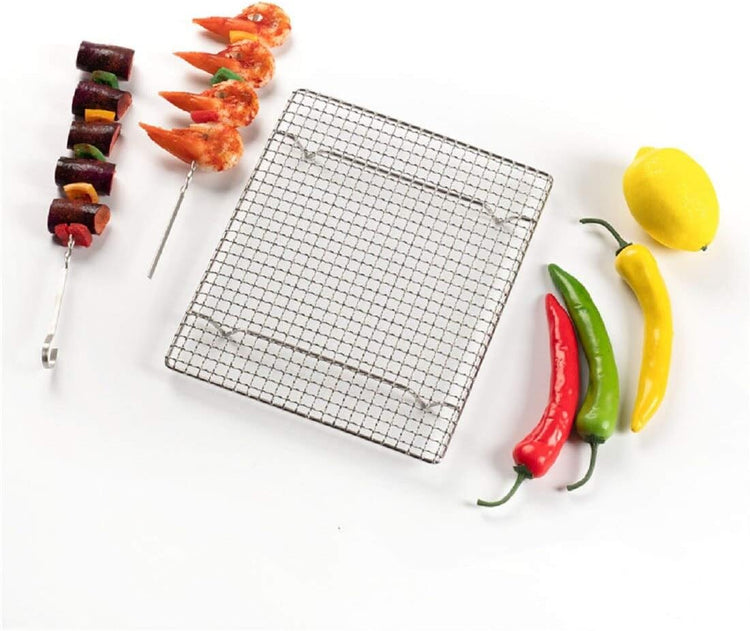 304 Stainless Steel Cooling Rack Versatile Baking Rack Heat Resistant Rust Proof Sturdy Grate 10"*7.5"
