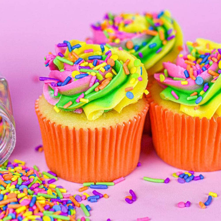 Neon Colorful Sprinkles Confetti Funfetti Sprinkles for Cake Decorations (4 Ounce)