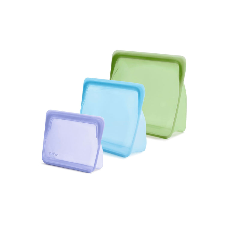 Premium Reusable Silicone Bags and Lunch Bag (3 Count)