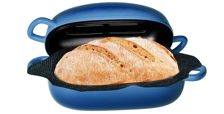 Dutch Oven 2.5QT Bread Pans with Silicone Liner for Bread Baking