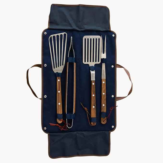 Lamson Premier 20" Walnut 4-Piece Deluxe BBQ Set