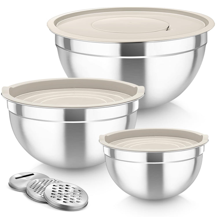 Mixing Bowls Stainless Steel Nesting Salad Bowls Set (6 Count)
