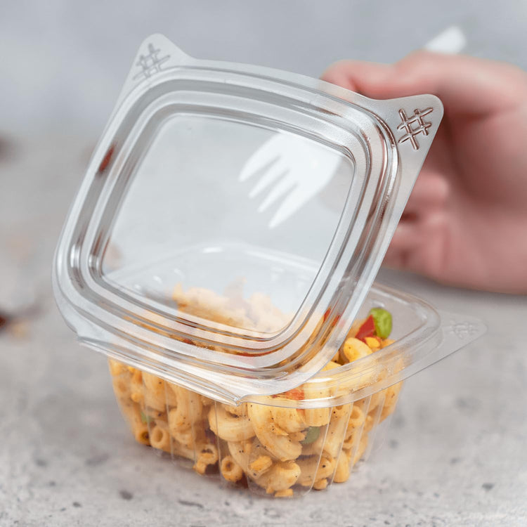 Karat 6oz PET Clear Clamshell Deli Containers - Leak-Resistant, Easy Seal for Freshness, Ideal for Salads, Fruits, Sides & Desserts - Multipurpose Plastic Take Out Food Containers (Pack of 400)
