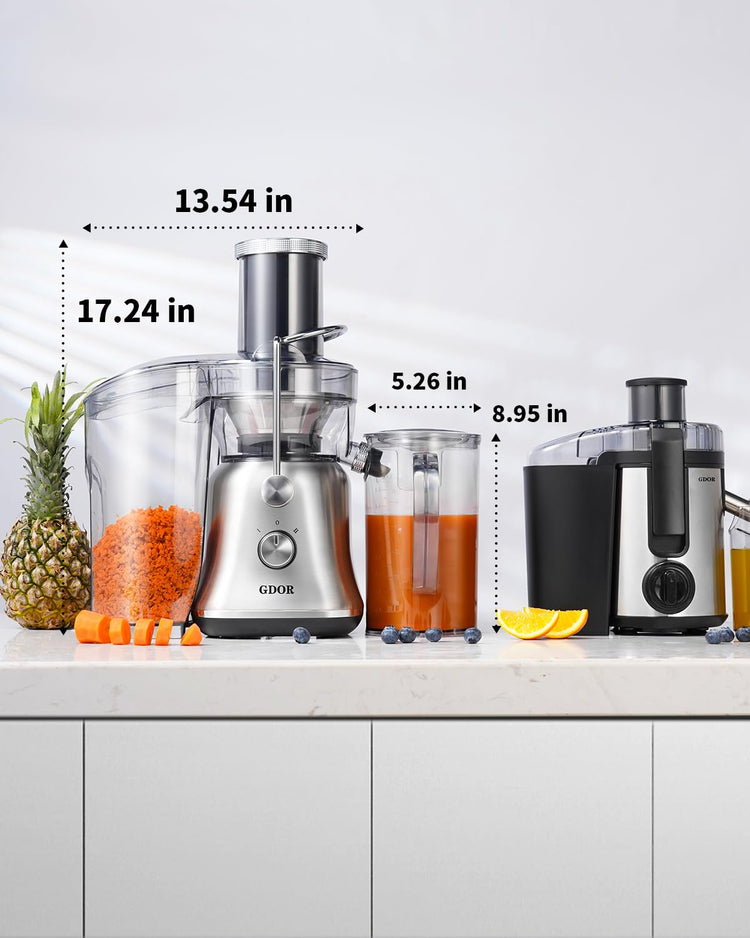 1300W Powerful Juicer Machines with Larger 3.4" Feed Chute 56oz Jug