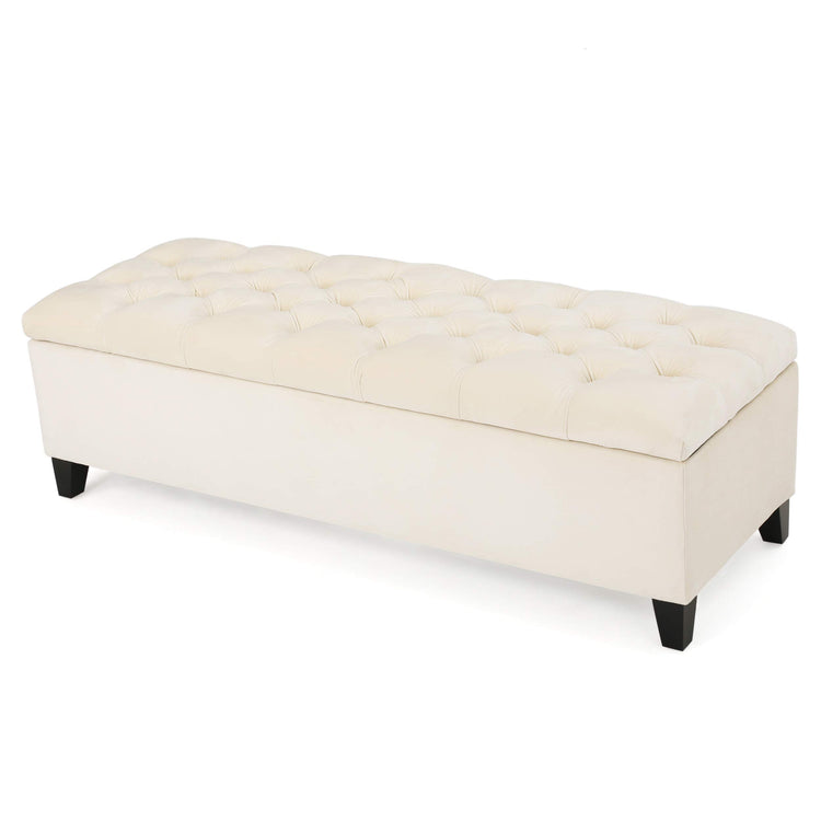 Ottilie Velvet Storage Ottoman