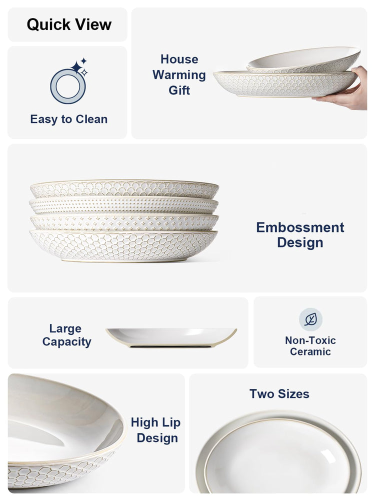 Ceramic Serving Bowls Set of 2 (2 Count)