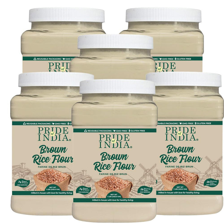 PACK of 6 Brown Rice Flour 1 lbs (96 Ounce)