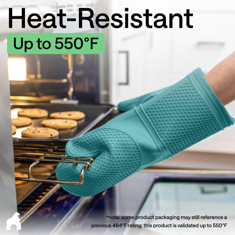 BPA Free Soft Silicone Oven Mitts (2 Count)