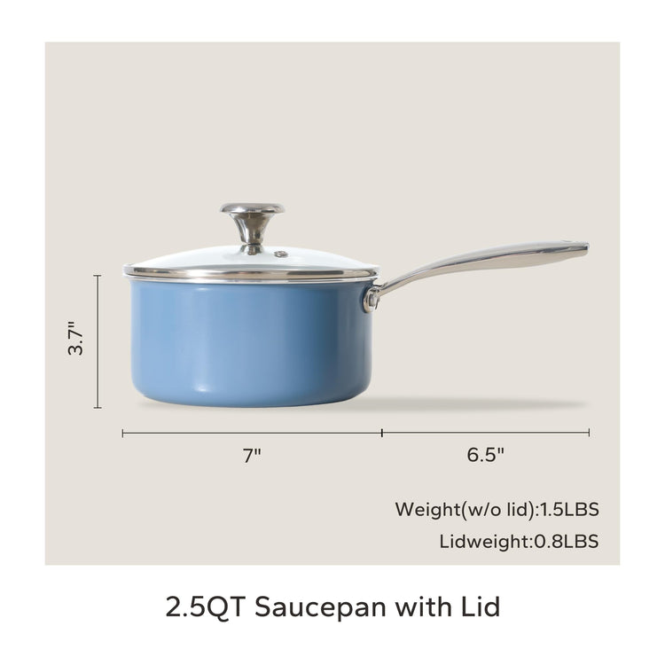 Nonstick Ceramic Sauce Pan with Lid