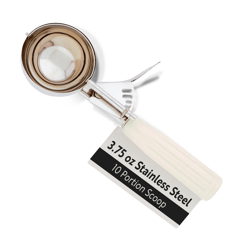 3 oz Ivory Stainless Steel Portion Scoop