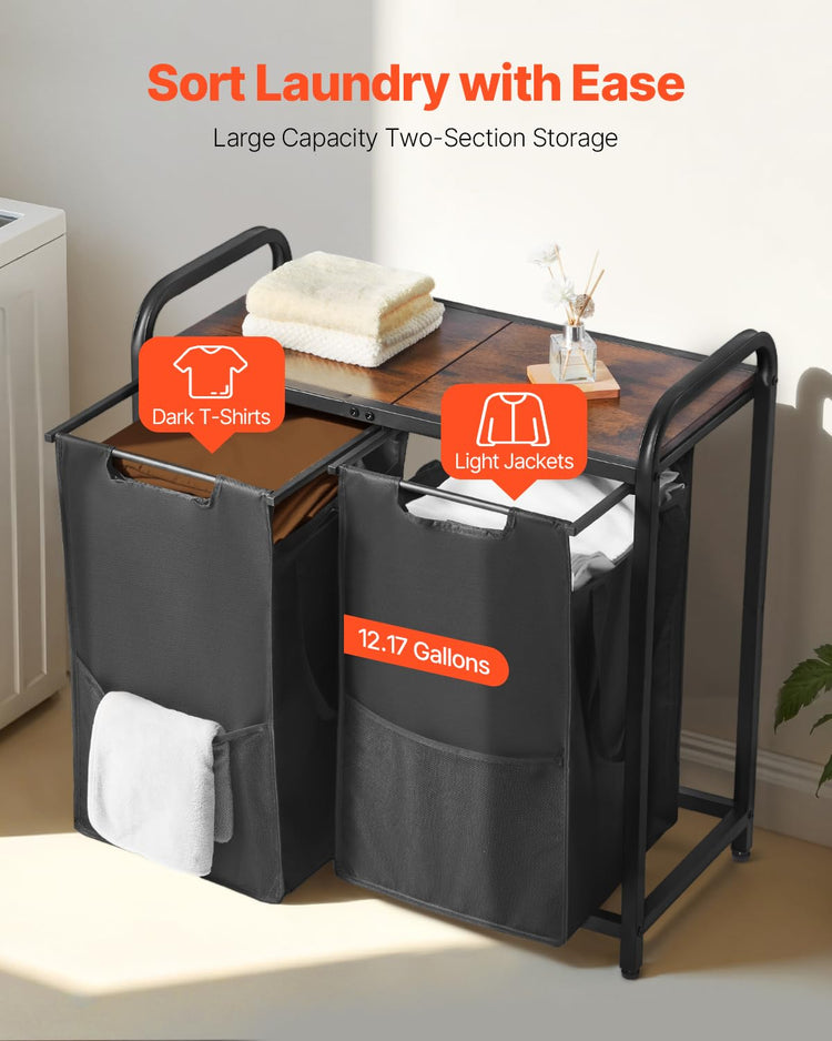 2 Section Laundry Sorter