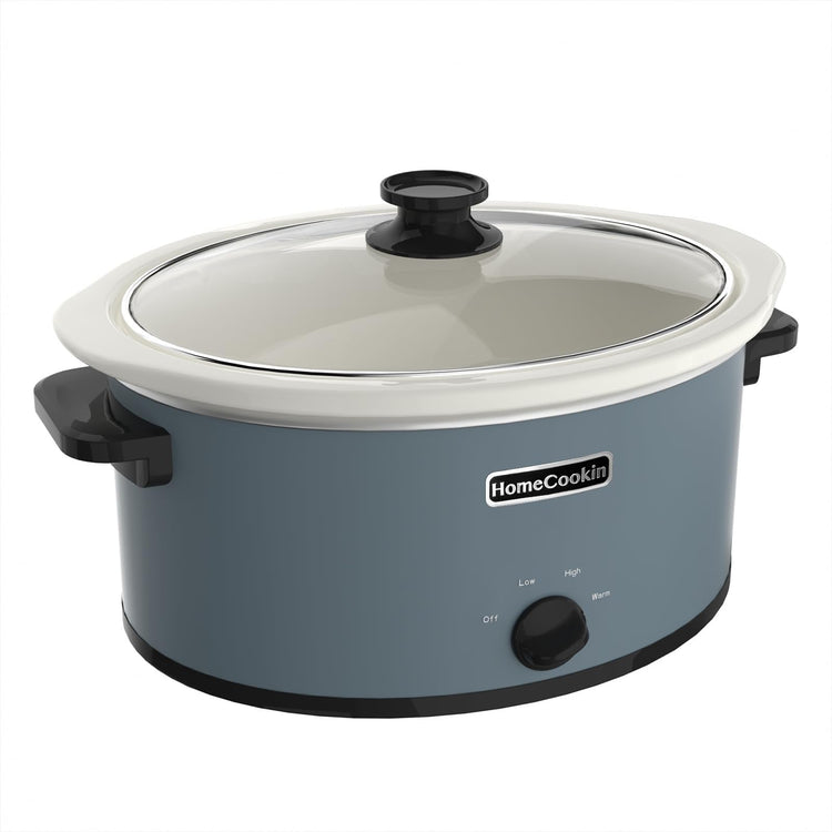 6 Quart Slow Cooker Oval Manual Pot Food Warmer with 3 Cooking Settings