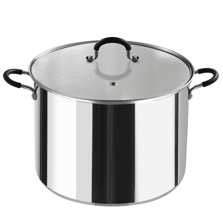 Professional 20 Quart Stainless Steel Stock Pot with Lid
