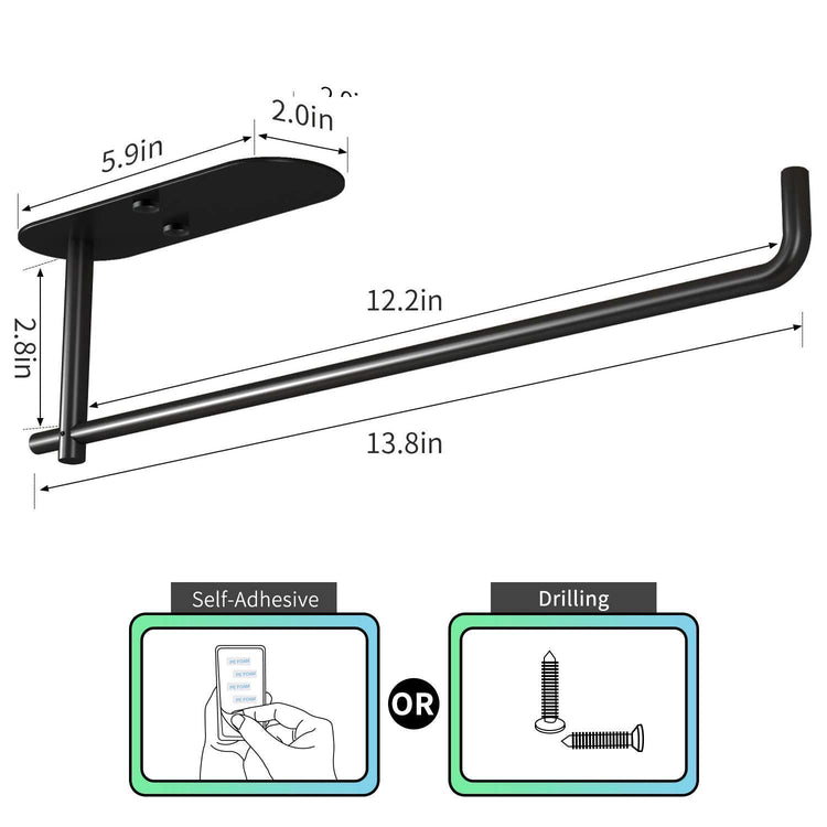 Self Adhesive Paper Towel Holder Under Cabinet Mount