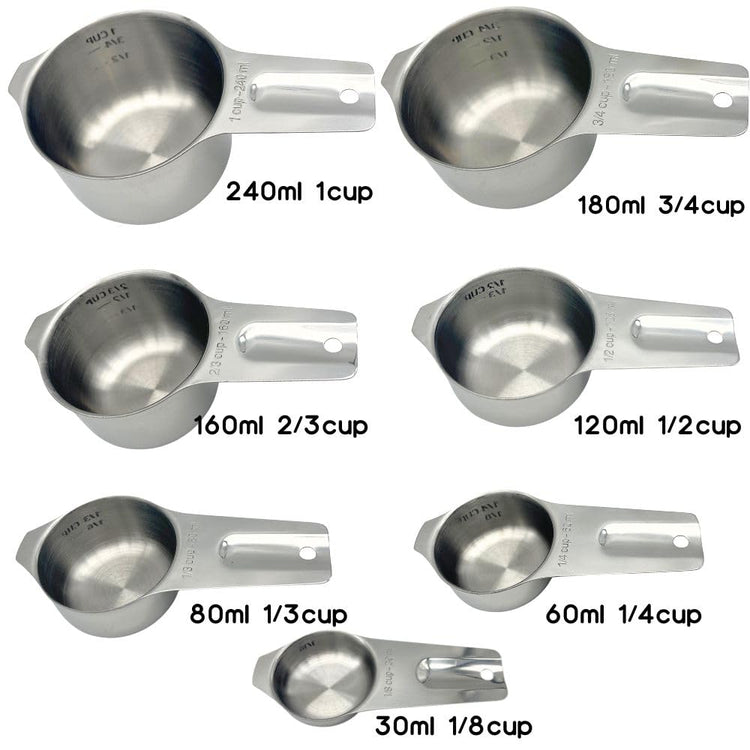 Stainless Steel Measuring Cups and Measuring Spoons 13 Piece Set
