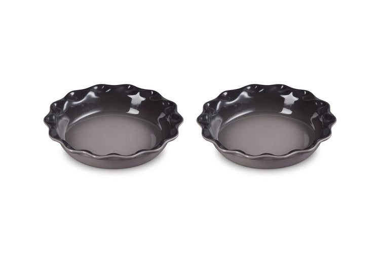 Stoneware Set of 2 Heritage Fluted Pie Dish