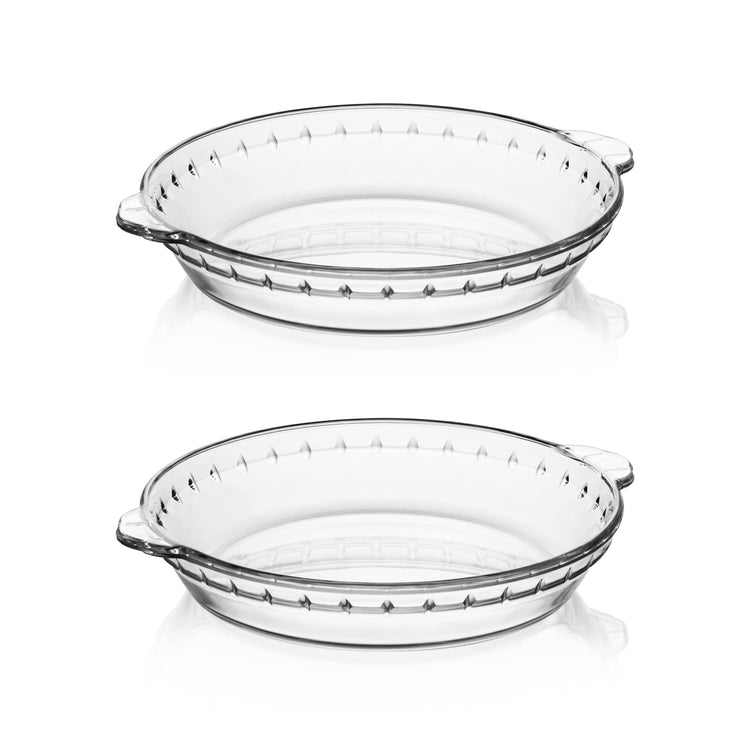 Sweejar 2 pack Glass Pie Pan (2 Count)