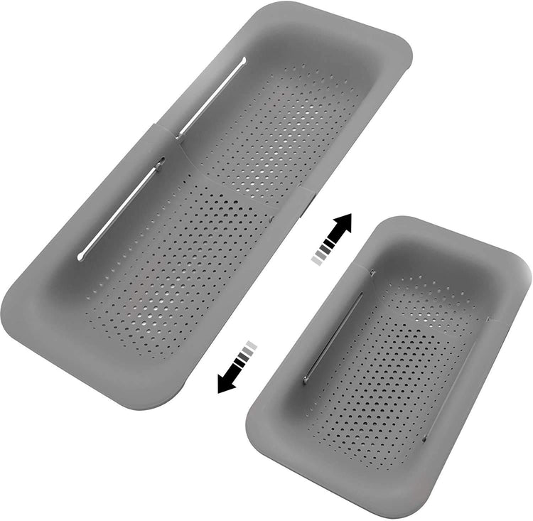 Collapsible Sink Colanders and Strainers Basket Over the Sink Colander Collapsible Colander Extendable Plastic Fruit Vegetable Strainer Drainer Basket for Kitchen